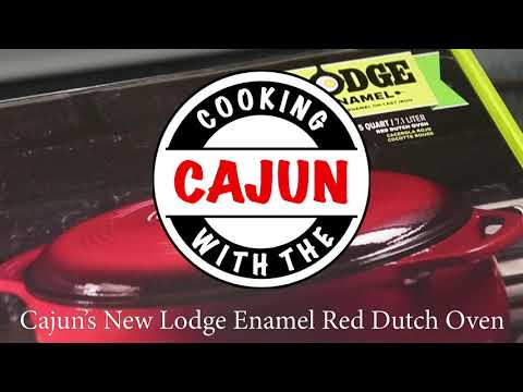 Lodge | Unboxing and Washing My New Lodge 7.5 Quart RED Enamel Dutch Oven - Happy Birthday Dad!
