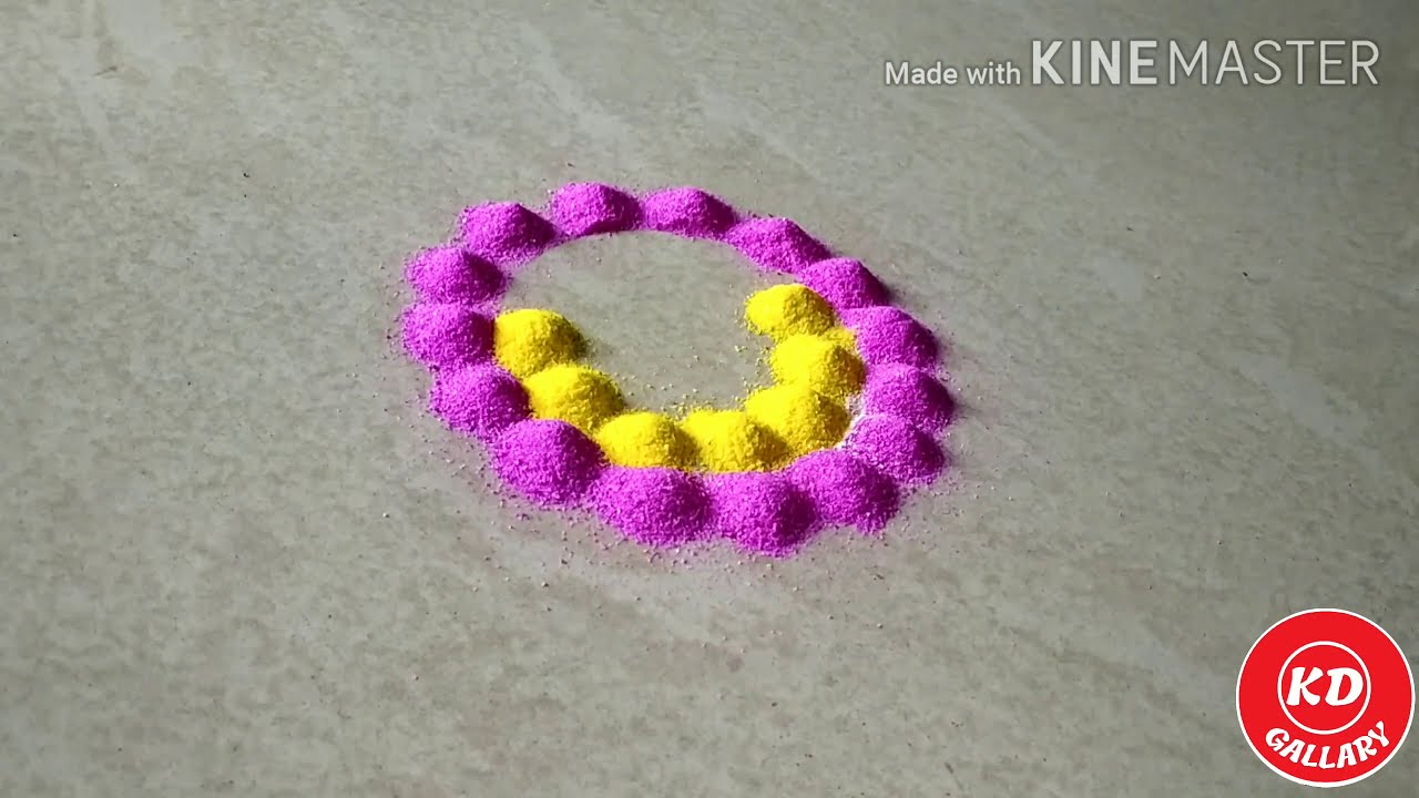 colorful rangoli design by karishma dighore