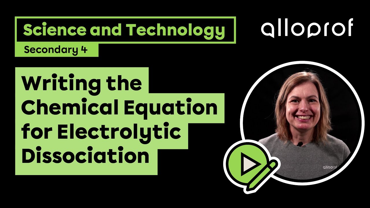 Writing the Chemical Equation for Electrolytic Dissociation