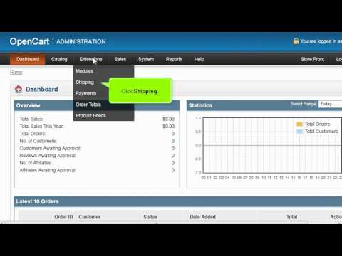 How to configure shipping methods in CubeCart (Flipper Host)