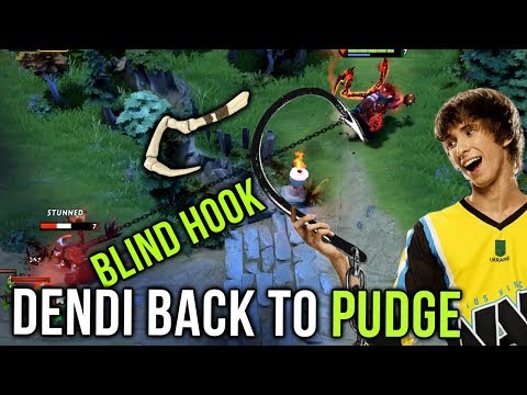 Dendi Back to Pudge Again! Legendary Signature Hero Amazing Hooks Dota 2