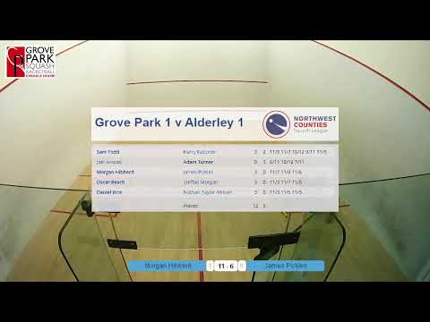 Grove Park 1 v Alderley Edge 1 featuring World Junior No.1, Sam Todd & Harry Falconer
