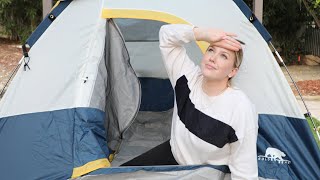 camping in my backyard for no good reason