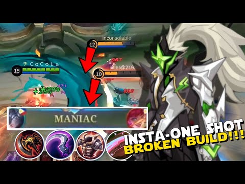 THIS IS HOW YOU ONE-SHOT WITH ALPHA! 🔥EZ MANIAC WITH BROKEN ALPHA BUILD | BEST BUILD AND EMBLEM MLBB