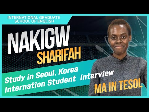 MA TESOL in Seoul, Korea International Student Interview from Uganda YouTube Thumbnail