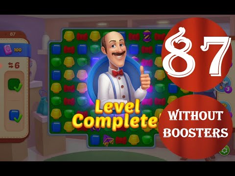 Homescapes Level 87 - [17 moves] [2022] [HD] solution of Level 87 Homescapes[No Boosters]