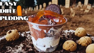 Oreo Dirt Pudding Cups | No Bake Chocolate Pudding Treat | Family-Friendly Activity | Halloween