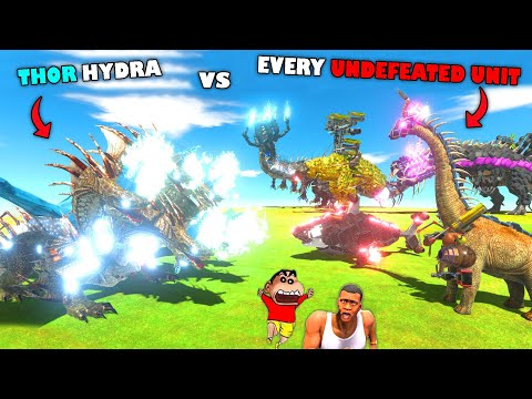THOR HYDRA vs EVERY UNDEFEATED UNIT in Animal Revolt Battle Simulator with SHINCHAN and CHOP | MECHA
