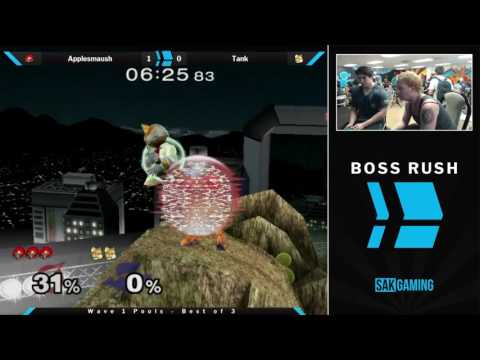 Boss Rush: Duck Wave 1 Pools - Applesmaush (Samus) vs Tank (Fox)