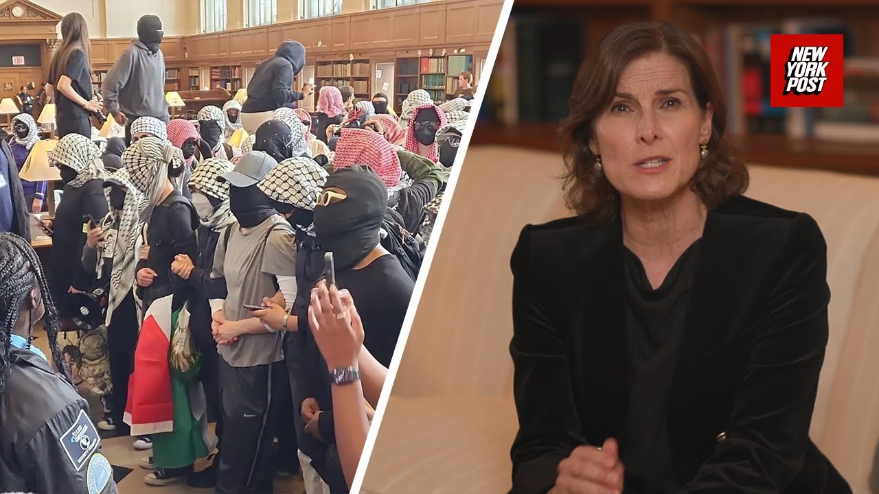 Columbia University president responds to dozens of anti-Israel protesters storming Butler Library