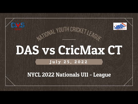 NYCL 2022 Nationals U11: DAS Cricket vs CricMax CT, July 25, 2022