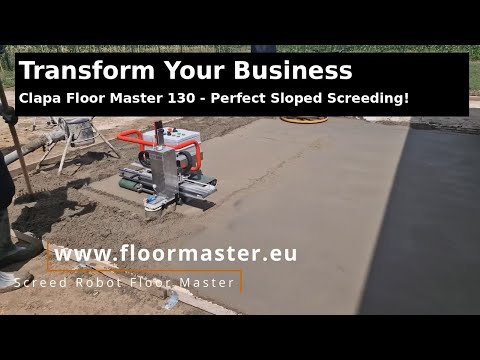 Battery-Powered Clapa Floor Master robot – Perfect Garage Slope Screed