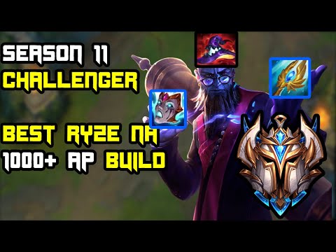 Best Ryze NA Carrying Chall Solo Q with New S11 Ryze Build | 1000+ AP 5000 Mana Insane Damage