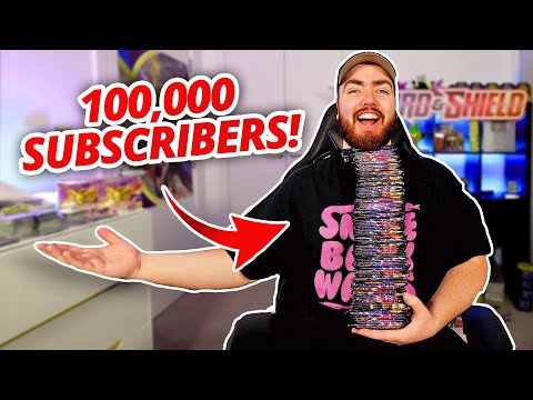 100k Subscribers Special! Opening 100 HIDDEN FATES Booster Packs! *HUGE PULLS*