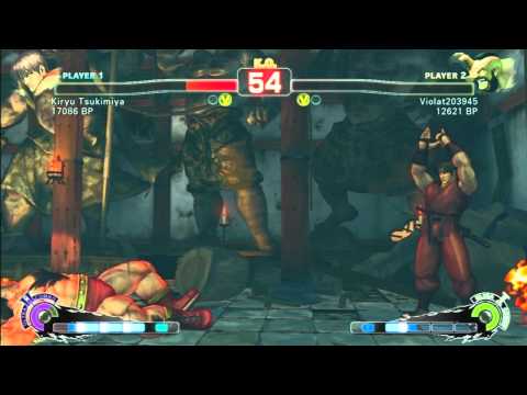SSF4 Rank Match  Kiryu Tsukimiya (GY)  vs  Violat203945 (ZA)
