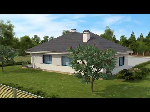 Проект одноэтажного дома с гаражом Z141 GL от Z500