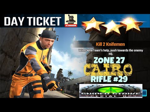 Campaign Zone 27 Cairo Day Ticket Rifle mission #29 Sniper strike : special ops