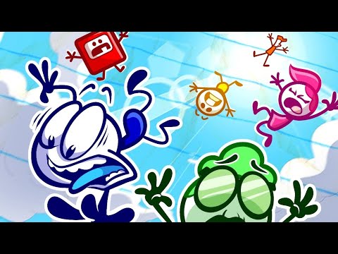 😰😰😰 Pencilmate’s Common HARMFUL Moments -in- “Drop Dread” Pencilmation Cartoons!