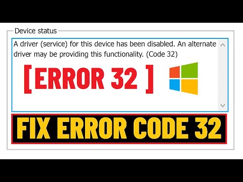 Fix Code 32 Error on Intel CPU Driver (Service) for This Device Has Been Disabled | Error Code 32