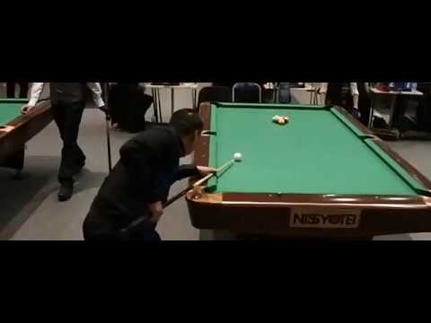 Francisco Bustamante break shot (9-on-the-spot-rack)