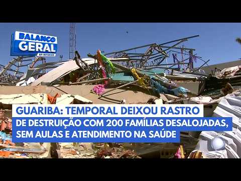 Temporal deixa Guariba sem aulas e afeta serviços essenciais