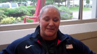 preview picture of video 'USA shot-put record holder Jillian Camarena-Williams in Birmingham, England'