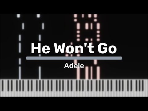 He Won't Go - Adele [Piano Tutorial]