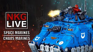Chaos Space Marines vs Space Marines Ultramarines Warhammer 40K Battle Report | NKG Live