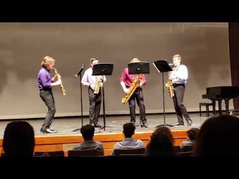 Clovis North Sax Quartet performing Chris Evan Hass', "Volcanic Ash".