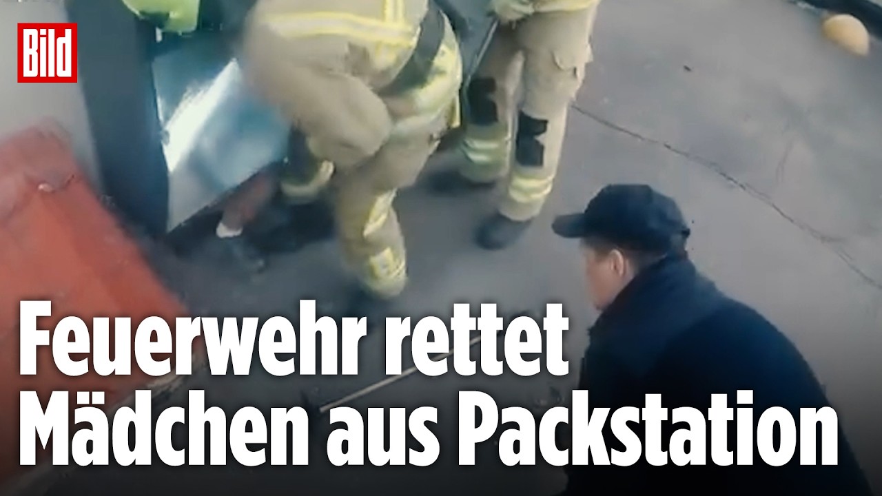 Seltsamer Feuerwehreinsatz: Mädchen schließt sich in Paketstation ein