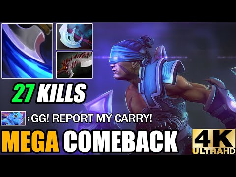 Anti Mage VS Toxic Puck - Epic Mega Creeps Comeback Dota 2 Pro Rank Gameplay