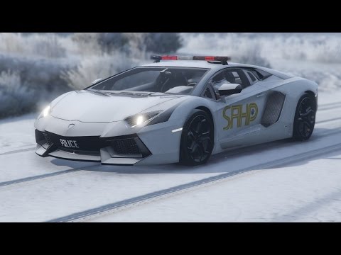 GTA 5 LSPDFR #27 - Lamborghini Snow Patrol (SAHP Aventador)