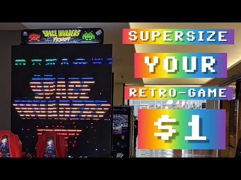 Super-size version of Space Invaders, Pac-Man, and Galaga! | LED panel display and custom controls