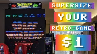 Super-size version of Space Invaders, Pac-Man, and Galaga! | LED panel display and custom controls