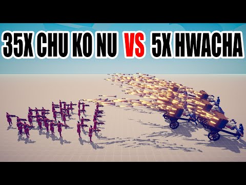 5X HWACHA VS 35X CHU KO NU | TABS | Totally Accurate Battle Simulator