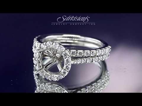 Halo Round Engagement Bridal Set LR8421 LR8437