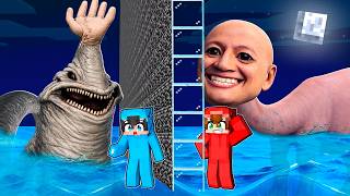 I Cheated with The HUMAN SEA MONSTER In a Minecraft MOB BATTLE!