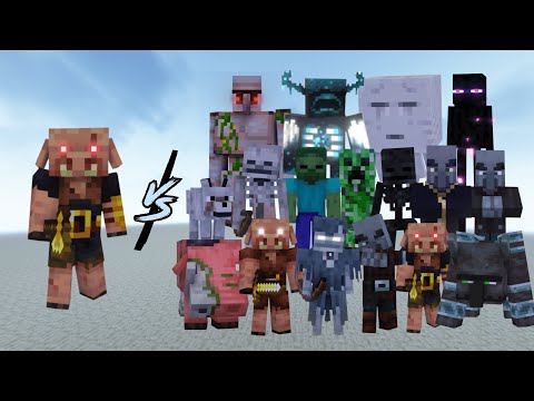 Ultimate Minecraft Mob Battle: Piglin Brute Vs Every Mob!