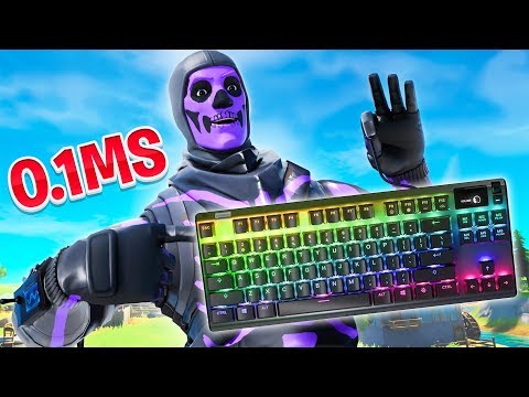 Trying out the FASTEST KEYBOARD in Fortnite... (Mongraal's Keyboard)