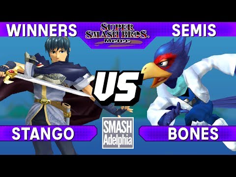 Smash Melee - Stango (Marth) vs Bones (Falco) - SMASHADELPHIA 2017 Winners Semis