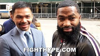 ADRIEN BRONER YELLS TO PACQUIAO "I'M NEXT" AT 2ND ENCOUNTER ON STREETS OF NEW YORK: "MY TIME"
