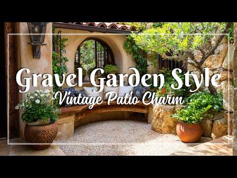 Mediterranean Gravel Garden for Patio Corners 🪨 Elegant Rustic Minimalism with Vintage Outdoor Charm