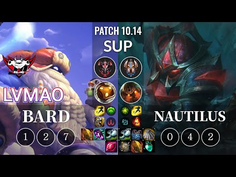 JDG LvMao Bard vs Nautilus Sup - KR Patch 10.14