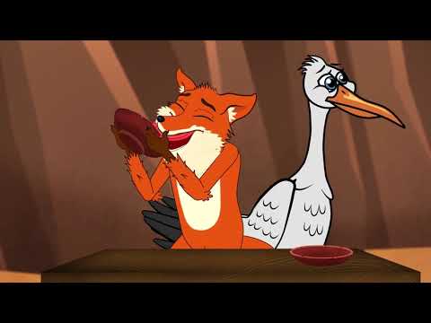 2 Cuentos | El Zorro y la Cigüeña | Cuentos infantiles para dormir en Español