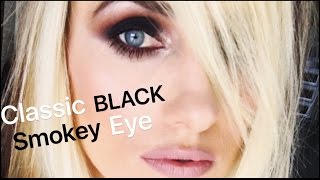 CLASSIC BLACK SMOKEY EYE AND NUDE LIPS