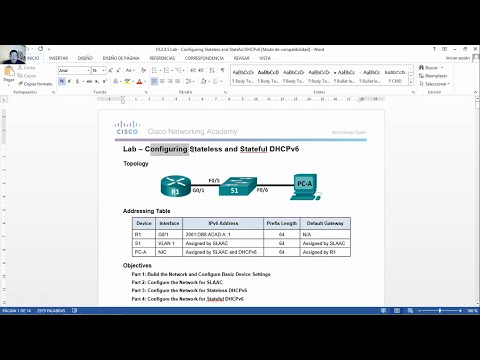 10.2.3.5 Lab - Configuring Stateless and Stateful DHCPv6 - GNS3