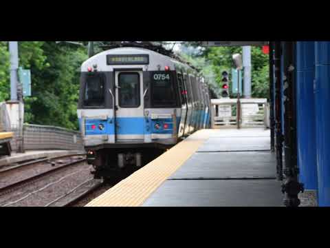 MBTA 4K | Blue Line trains at Beachmont Station