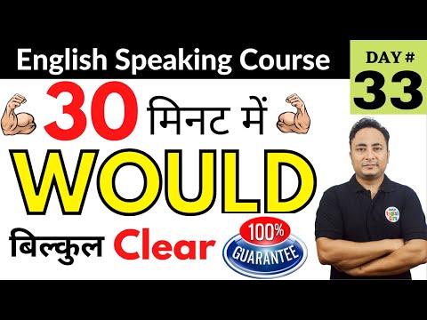 Would के सभी Use सीखो। English Speaking Course Day 33 | Use of Modal Verb WOULD in English Grammar