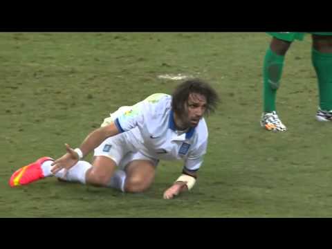 Greece v Côte d'Ivoire: Georgios Samaras foul