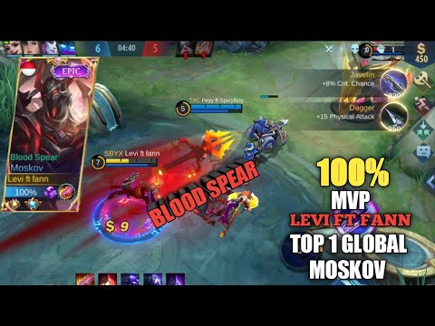 MOSKOV BLOOD SPEAR KILLING MATCHING 100% MVP!! -TOP 1 GLOBAL MOSKOV